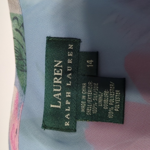 Ralph Lauren Womens Skirt NWT 100% Silk Cottagecore Bloomcore Plus Size 14 - Picture 9 of 12